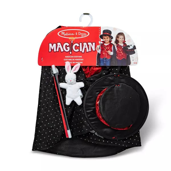 Melissa & Doug Magician Role Play Costume Set - Includes Hat, Cape, Wand, Magic Tricks nirvanaguru
