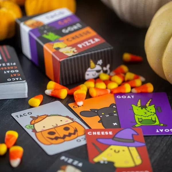 Dolphin Hat Games Taco Cat Goat Cheese Pizza Halloween Card Games: Creative Thinking, 3-8 Players, Party Fun Nirvana Guru