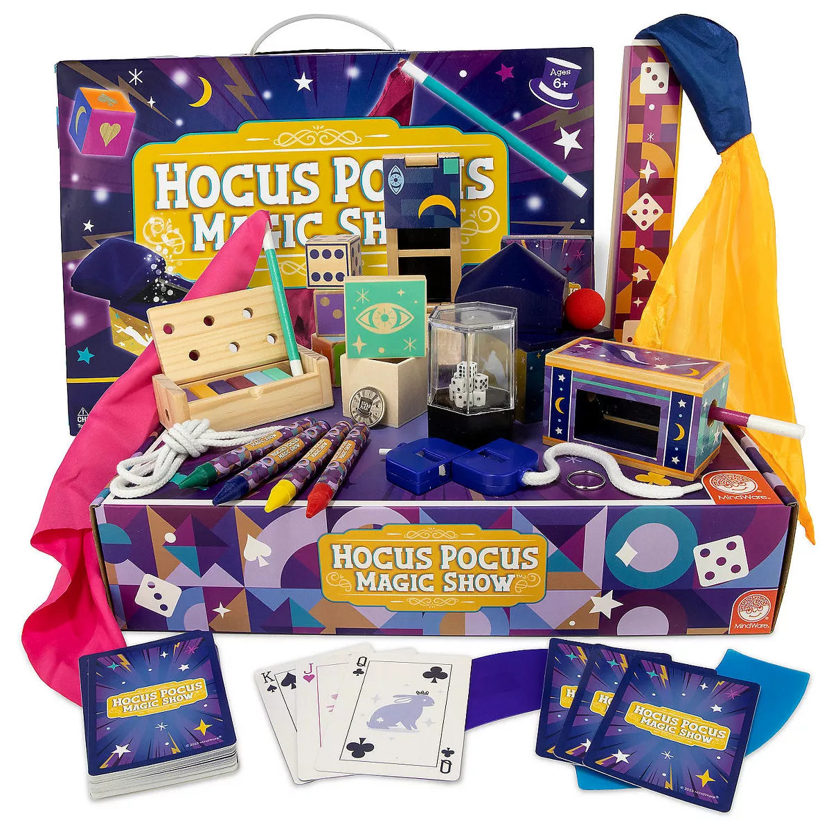 MindWare Hocus Pocus Magic Show Magician Kit - Exciting Magic Tricks for Kids with Over 25 Pieces and Instructional Videos nirvanaguru