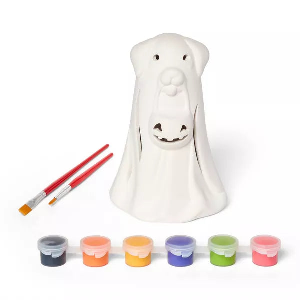 Halloween Craft Lit Ceramic Ghost Dog Painting Kit - Mondo Llama™ Nirvana Guru