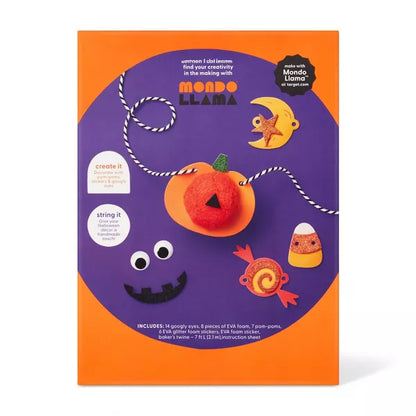 Halloween Pom Characters Garland Craft Kit - Mondo Llama™ Nirvana Guru