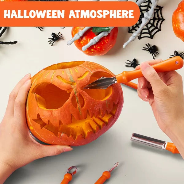 Joyfy 12 Pcs Halloween Pumpkin Carving Kit with Handbag, 12 Stainless Steel Double-sided Sculpting Tools for DIY Kids Party Decor Craft Supplies Nirvana Guru