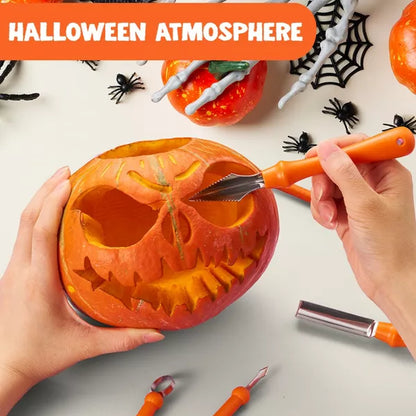 Joyfy 12 Pcs Halloween Pumpkin Carving Kit with Handbag, 12 Stainless Steel Double-sided Sculpting Tools for DIY Kids Party Decor Craft Supplies Nirvana Guru