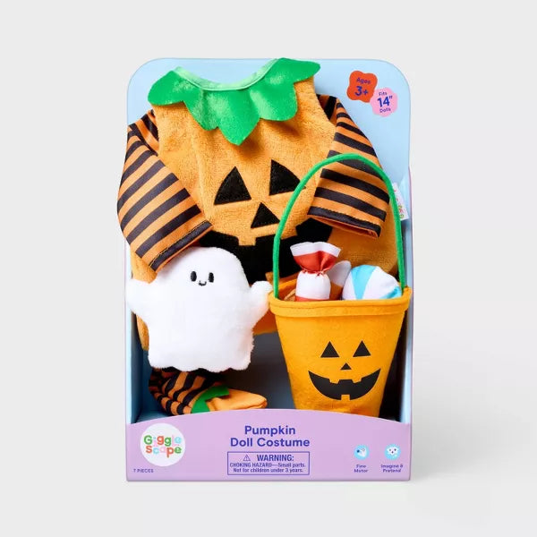 14" Baby Doll Halloween Pumpkin Outfit - Gigglescape™ Nirvana Guru