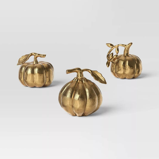 3pk Fall Mini Gold Pumpkins - Threshold™ nirvanaguru