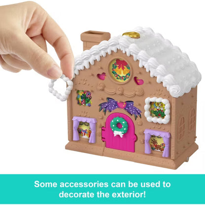 Polly Pocket Doll Advent Calendar, DIY Gingerbread House Playset with 24+ Surprises, Dollhouse Furniture, and Holiday Accessories nirvanaguru