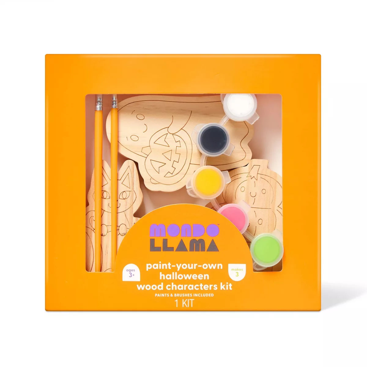 3ct Halloween Wood Characters Painting Craft Kit - Mondo Llama™ Nirvana Guru