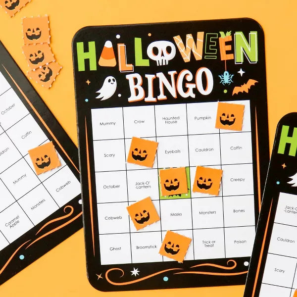 Big Dot of Happiness Jack-O'-Lantern Halloween - Bingo Cards and Markers - Kids Halloween Party Bingo Game - Set of 18 nirvanaguru