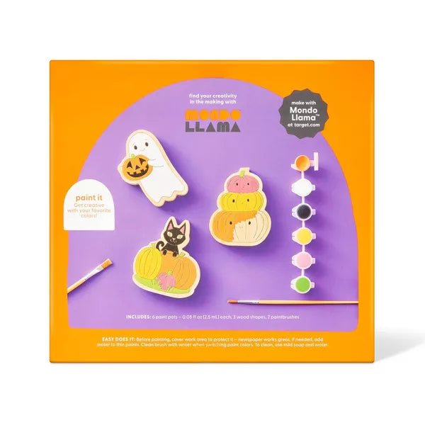 3ct Halloween Wood Characters Painting Craft Kit - Mondo Llama™ Nirvana Guru