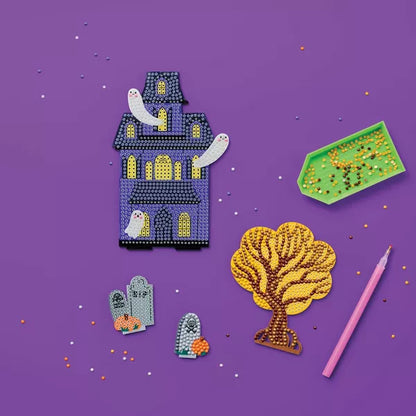 Halloween Craft Glow Haunted House Gem Art Scene Kit - Mondo Llama™ Nirvana Guru