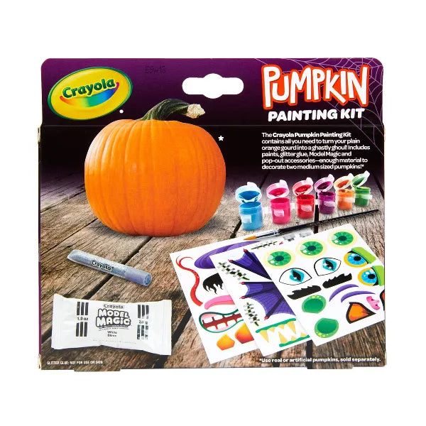 Crayola Pumpkin Painting Kit Monster: Halloween Decor DIY Art Set for Kids, Includes Paint, Brush & Glitter Glue, Ages 4+ Nirvana Guru