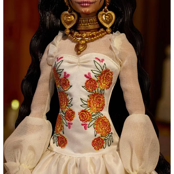 Barbie Signature Día De Muertos 2025 Collectible Doll in Ruffled Cream Gown nirvanaguru
