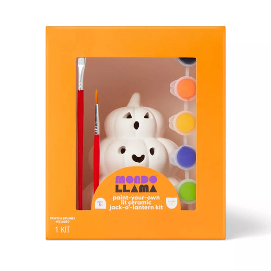 Halloween Craft Lit Ceramic Pumpkins Painting Kit - Mondo Llama™ Nirvana Guru