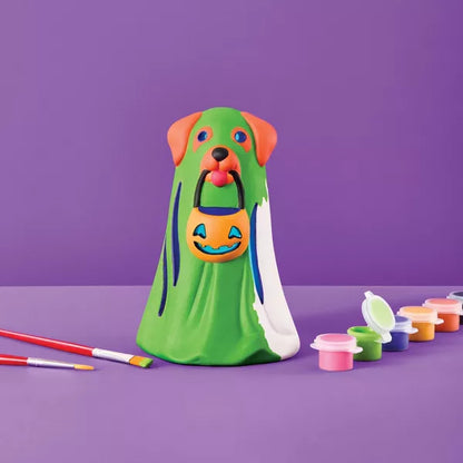 Halloween Craft Lit Ceramic Ghost Dog Painting Kit - Mondo Llama™ Nirvana Guru