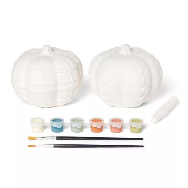 2ct Halloween Craft Ceramic Pumpkin Painting Kit - Mondo Llama™ Nirvana Guru