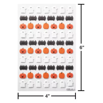 134ct Halloween 3D Puffy Stickers Pumpkins and Bats Nirvana Guru