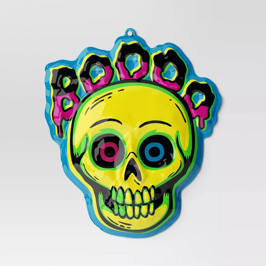 27"x23" Halloween Boo Skull Vac Form Sign Unframed Wall Art - Hyde and EEK! Boutique™ Nirvana Guru