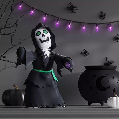 11.5" Animated Plush Ghoul Halloween Decorative Prop Black - Hyde and EEK! Boutique™ Nirvana Guru