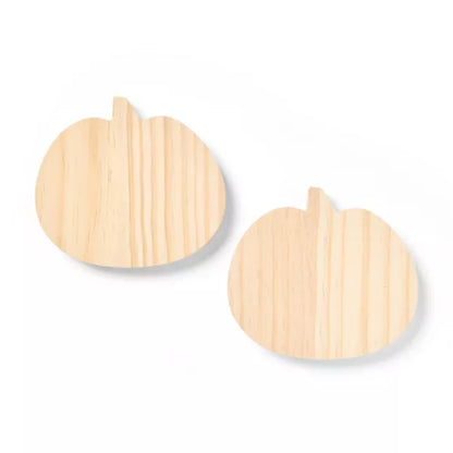 2ct Halloween Craft Wood Pumpkins - Mondo Llama™ Nirvana Guru