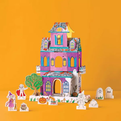 Halloween Craft Tabletop Haunted House Coloring Kit - Mondo Llama™ Nirvana Guru