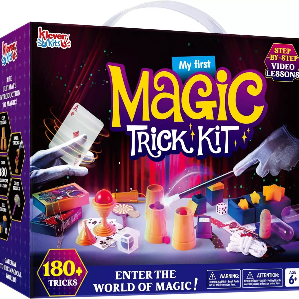 Klever Kits 180+ Magic Set for Kids 6+, Magic Trick Kit with Step-by-Step Video Lessons, Ideal Magic Toys Birthday Christmas Gift for Young Magicians nirvanaguru