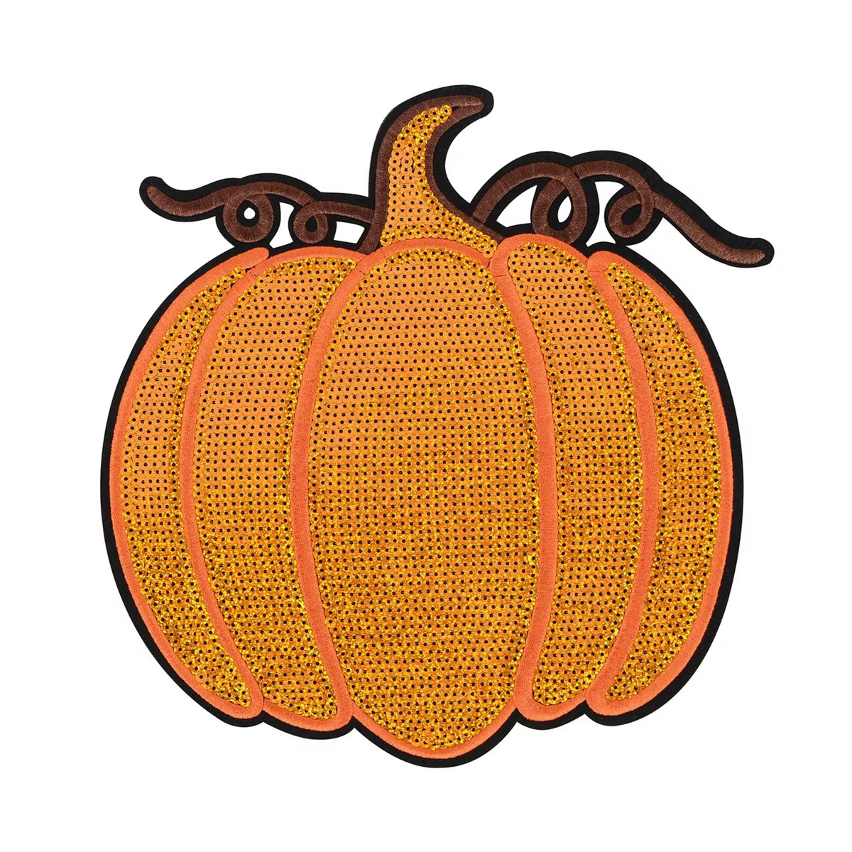 Halloween Pumpkin Ghost Large Sequin Iron On Patch Glitter Sewing Embroidery Repair Appliques Clothing Patch Costume Decor, Style 1 Nirvana Guru