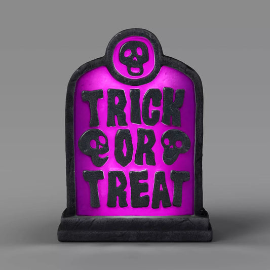 12" Lit Trick or Treat Blow Mold Halloween Decorative Prop – Purple | Hyde and EEK! Boutique™ nirvanaguru