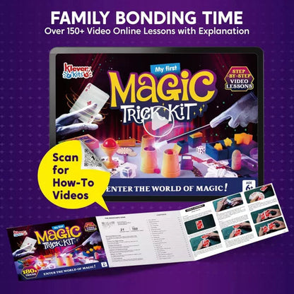 Klever Kits 180+ Magic Set for Kids 6+, Magic Trick Kit with Step-by-Step Video Lessons, Ideal Magic Toys Birthday Christmas Gift for Young Magicians nirvanaguru