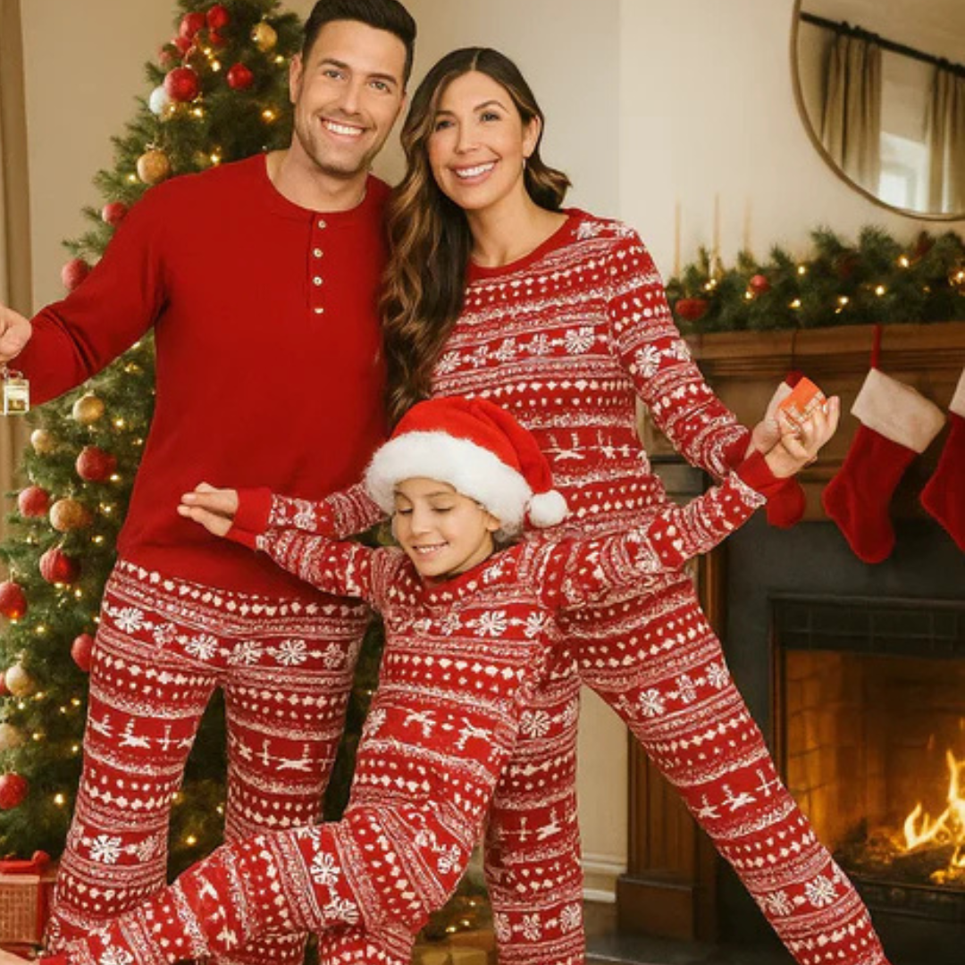 Ekouaer Family Christmas Pajamas Matching Sets Womens Mens Pjs Long Sleeve Sleepwear Holiday Lounge Sets nirvanaguru