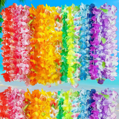 Joyin Toy 36 Counts Hawaiian Leis Bulk, Tropical Flower Lei Hawaiian Lei Beach Hawaii Luau Party Favors Decoration Birthday Party Supplies(3 Dozen) nirvanaguru