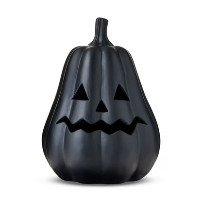 Clay Jack-o'-Lantern Tabletop Fall Halloween Decor, Black, 13", by Way To Celebrate nirvanaguru
