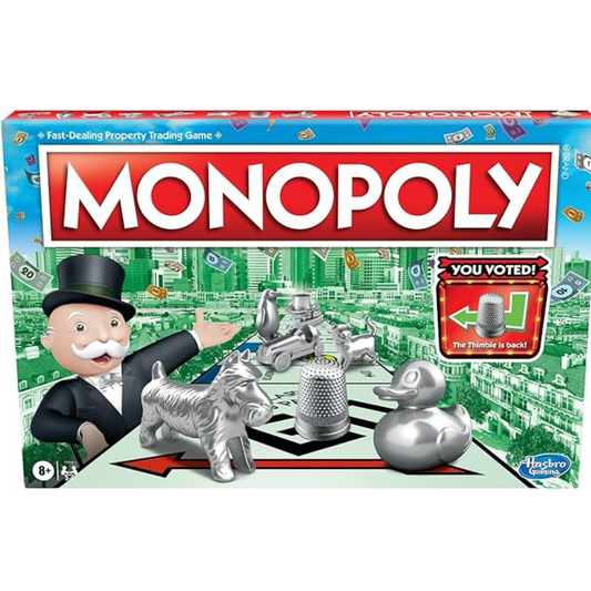 Monopoly Game, Family Board Games for 2 to 6 Players & Kids Ages 8 and Up, Includes 8 Tokens (Token Vote Edition)