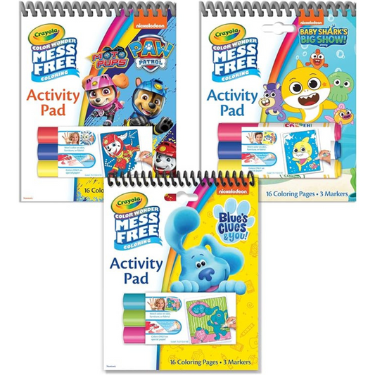 Crayola Nickelodeon Color Wonder Bundle (3 Pack), Mess Free Coloring Set for Kids, Activity Pads & Markers, Gifts for Toddlers, 3+