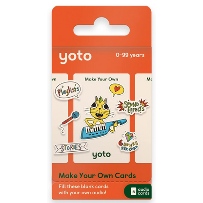 Yoto Make Your Own Cards – 5 Blank Audio Cards for Use with Player & Mini All-in-1 Audio Device, Record & Play Stories Music Radio Podcasts Birthday Messages & Fun Educational Learning Activities