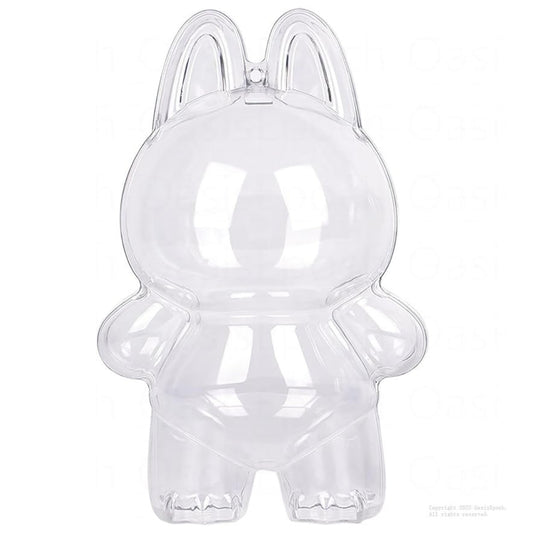 Protective Case Compatible with LABUBU Doll - Crystal-Clear Hard Display Box with Keychain & Dustproof Cover, Secure Backpack Hooks for Shelf/Outdoor Showcase (Doll Not Included)（Standing） nirvanaguru