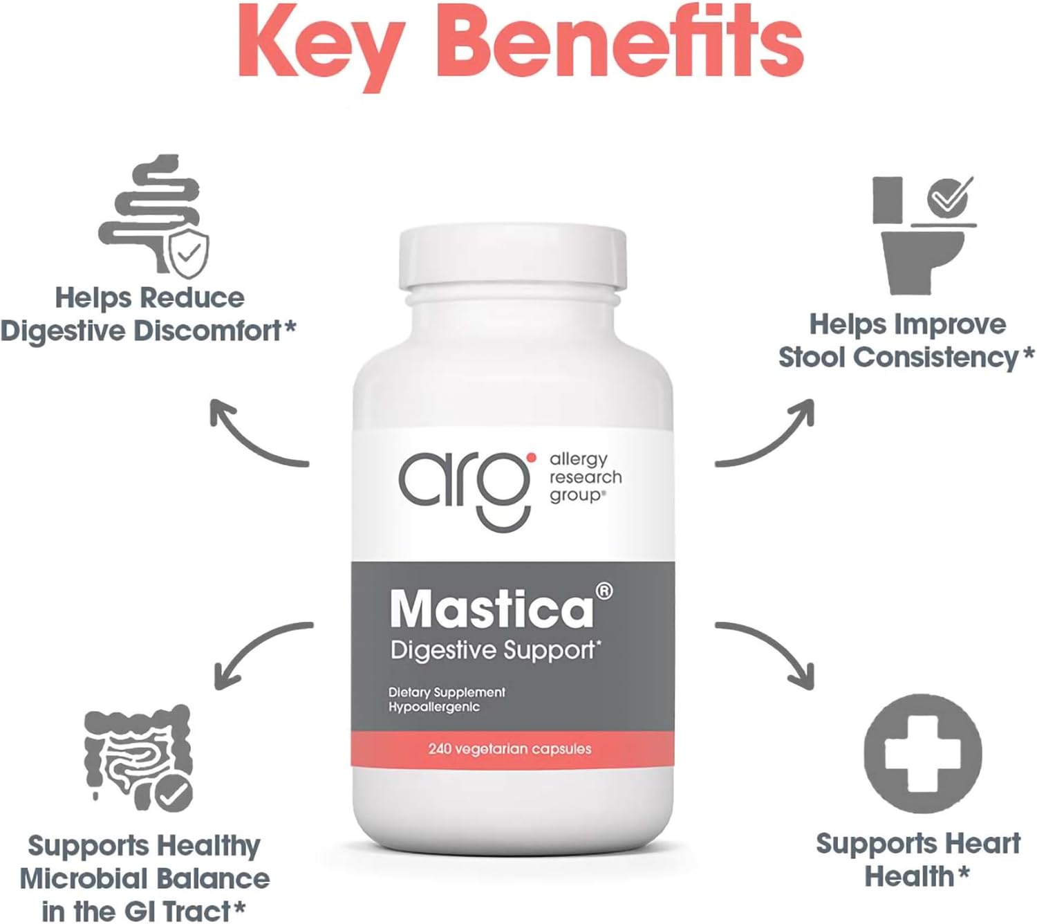 Allergy Research Group Mastica Dietary Supplement - GI Health, Helps Relieve Digestive Problems - Nirvana Guru