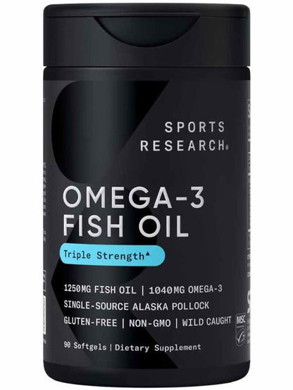 Sports Research Triple Strength Omega 3 Fish Oil - Nirvana Guru