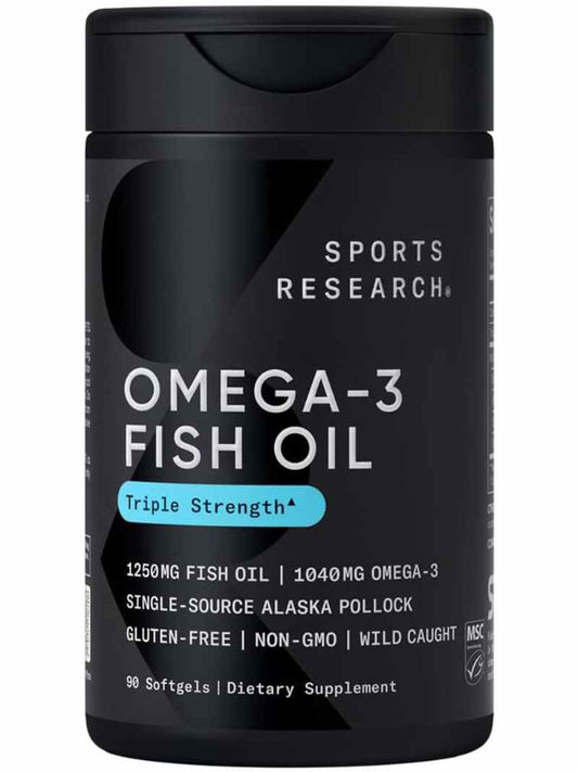 Sports Research Triple Strength Omega 3 Fish Oil - Nirvana Guru