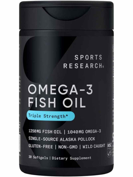 Sports Research Triple Strength Omega 3 Fish Oil - Nirvana Guru