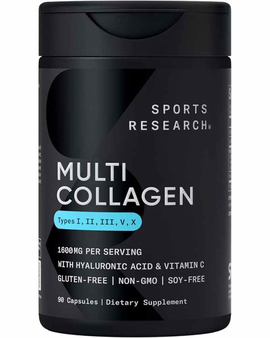 Sports Research Multi Collagen Pills (Type I, II, III, V, X) - Nirvana Guru