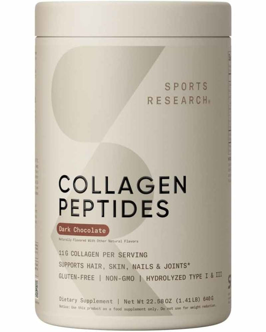 Sports Research Collagen Peptides Dark Chocolate - Nirvana Guru