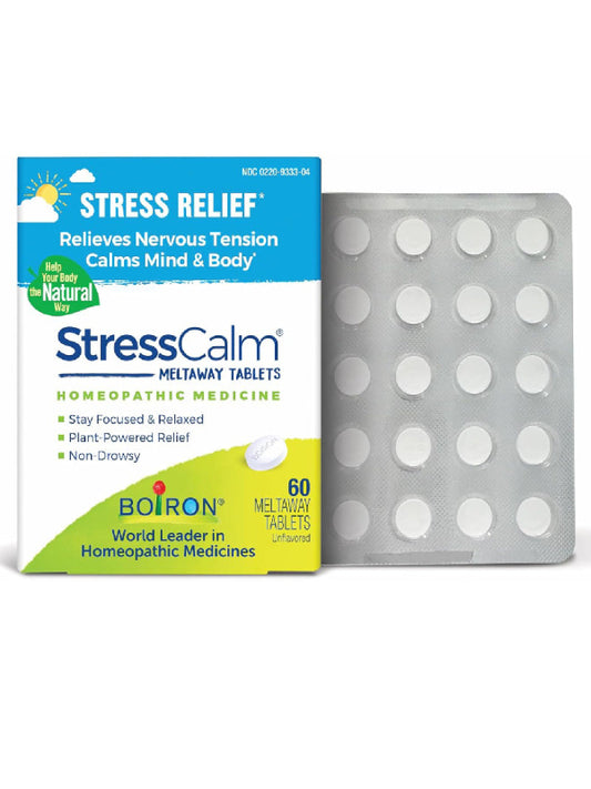 Boiron StressCalm for Relief of Stress, Anxiousness, Nervousness, Irritability, and Fatigue - 60 Count - Nirvana Guru