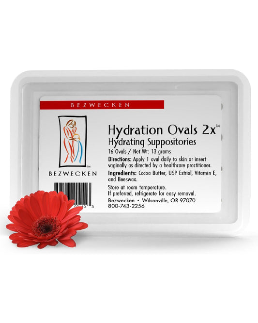Bezwecken – Hydration Ovals 2x – 16 Extra Strength Oval Suppositories - Professionally Formulated to Alleviate Vaginal Dryness in Menopausal Women - Safe & Natural - Nirvana Guru