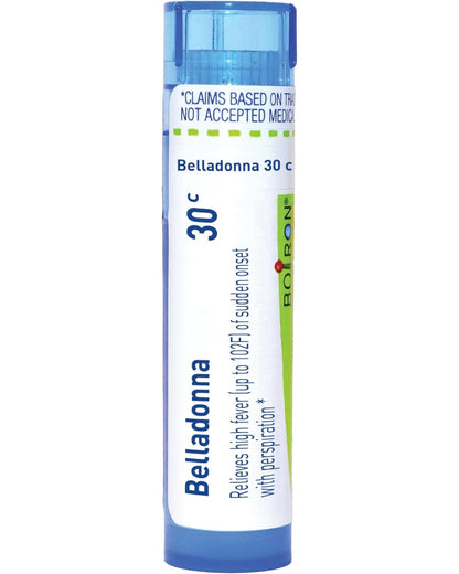 Boiron Belladonna 30C Homeopathic Medicine for Fever - 80 Pellets - Nirvana Guru