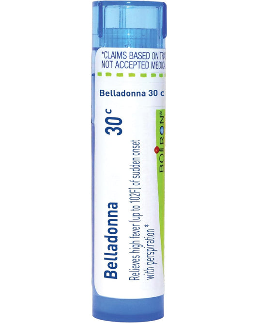 Boiron Belladonna 30C Homeopathic Medicine for Fever - 80 Pellets - Nirvana Guru