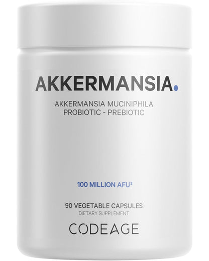 Codeage Akkermansia Muciniphila Probiotic Supplement - 3-Month Supply of Akkermansia & Chicory Inulin - Daily Synbiotic Probiotic Chicory Root - 100 Million AFUs - Gluten-Free - 90 Capsules - Nirvana Guru