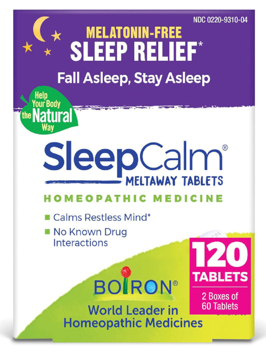 Boiron SleepCalm Sleep Aid for Deep, Relaxing, Restful Nighttime Sleep - Melatonin-Free and Non Habit-Forming - 60 Count (Pack of 2) - Nirvana Guru