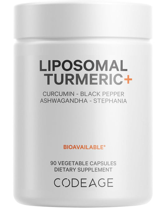 Codeage Organic Turmeric Supplement - 95% Curcumin Extract Pills - Liposomal Fermented Botanical Blend Black Pepper, Ashwagandha, Ginger, Stephania, Boswelia, Cumin, Digestive Bitters - 90 Capsules - Nirvana Guru