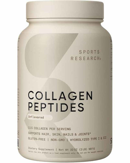 Sports Research Collagen Peptides  Unflavored - Nirvana Guru