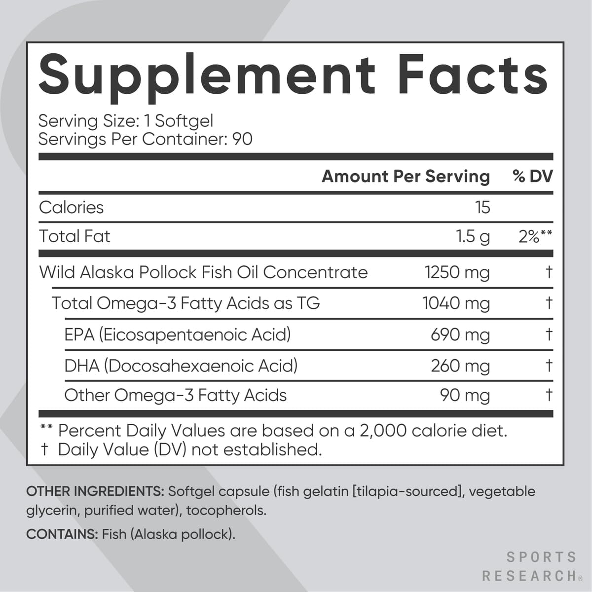 Sports Research Triple Strength Omega 3 Fish Oil - Nirvana Guru